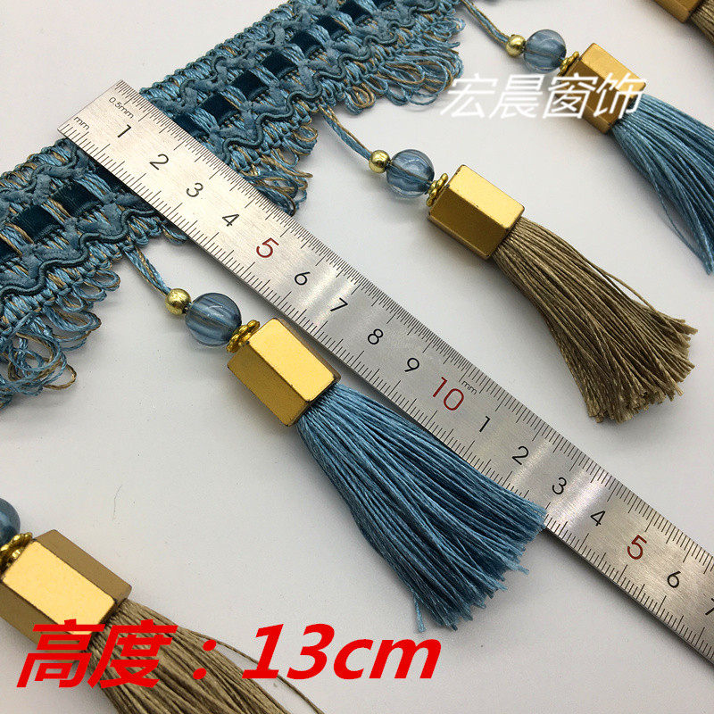 Curtain curtain head crystal bead curtain pearl lace hanging bead hanging tassel pendant decorative curtain accessories accessories