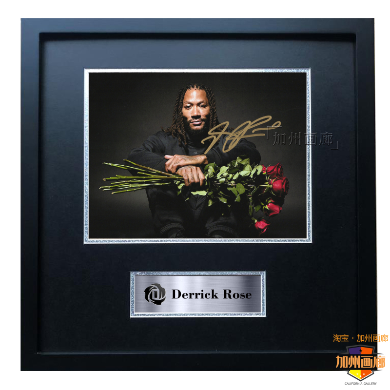 Rose Signed Replica Photo Frame, Jersey Decoration Painting, Poster, Wall Art, Collectible Basketball Gift Merchandise Rose Signed Replica Photo Frame, Jersey Decoration Painting, Poster, Wall Art, Collectible Basketball Gift Merchandise