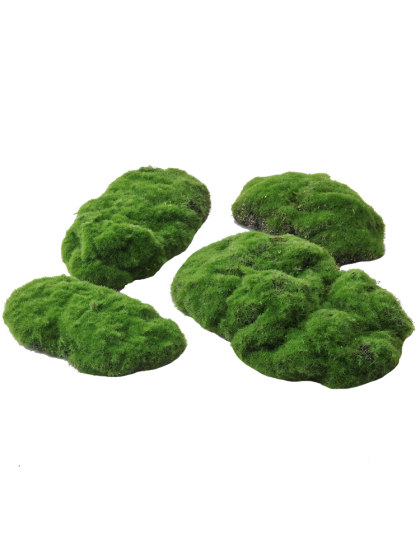 仿真苔藓块植毛石头大小搭配造景装饰青苔石青苔草坪植绒摆件软装