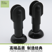 Public toilet partition accessories support feet black plastic toilet partition foot base bracket feet