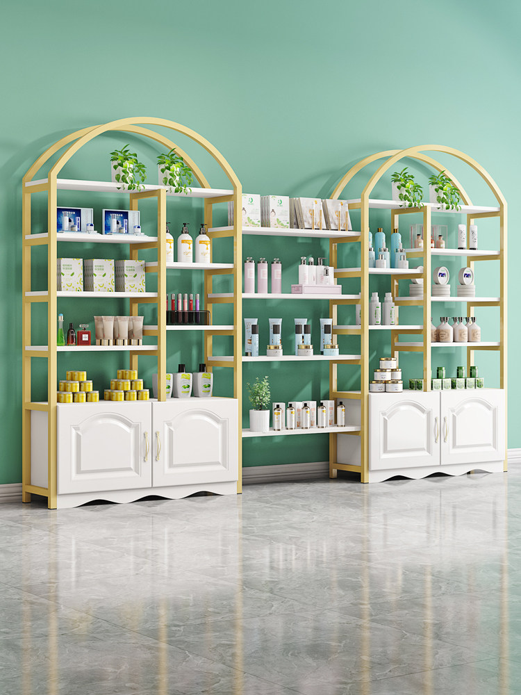 Cosmetics display cabinet Mother and baby shop Beauty salon Nail shelf display rack Beauty shop product multi-layer display shelf