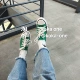 Ulzzang Hàn Quốc cổ điển retro cổ điển hoang dã nam nữ đôi lứa in giày vải đường phố vải thể thao