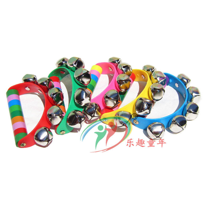 Olff Percussion Instrument Wooden Hand Rocking Bell Infant Garden Music Toy Semi-circle Grip Subells Rattle Instrument