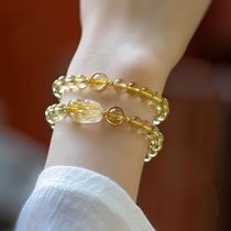 Natural Citrine Bracelet for Women Pixiu Titanium Blonde Crystal Bracelet Summer Gift for Girlfriend Wholesale Ethnic Bracelet
