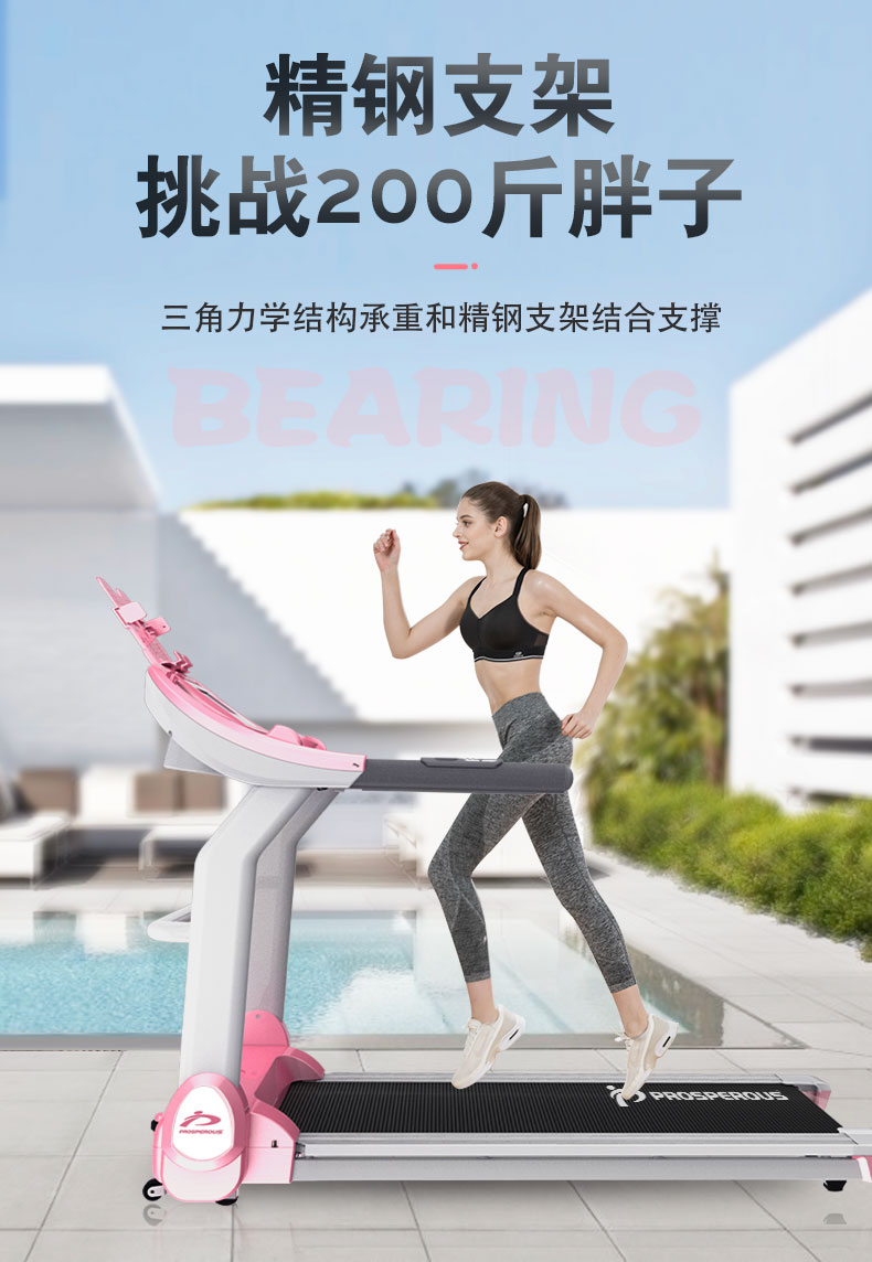 健身房同款  仅占0.2㎡ 昌隆 可折叠移动/测心率/APP连接 跑步机 图12