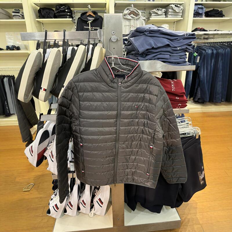 Tommy Hilfiger Men's Autumn and Winter Stand-Up Collar Full-Zip Lightweight Cotton Jacket, Purchased by Mai's Sister
