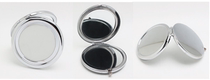 High quality metal folding makeup mirror DIY semi-finished bottom custom mirror embryo embossed mirror Oshiage mirror