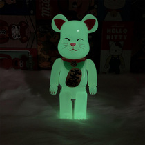 bearbrick Violent bear Building block Bear Lucky Cat Fashion peripheral doll doll hand-made model ornaments 400%