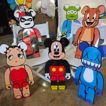 Violent Bear bearbrick building blocks bear trend modern decorative cartoon hanging painting murals I net red ns wind ornaments