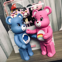 bearbrick violent bear building block bear rainbow rainy day trend doll doll handmade model ornament 400%