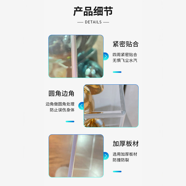 Building block bear bearbrick violent bear acrylic display box with light ornaments hand figure integrated transparent dust cover