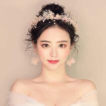 Korean Bride Gypsophila flower floral headdress handmade seaside holiday Garland hair ornaments wedding yarn headdress