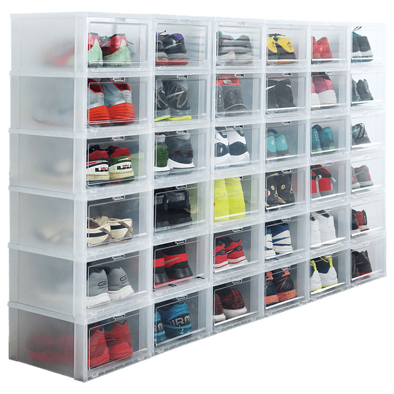 Front Open Door Flip Transparent Plastic Shoe Box Aj Basketball