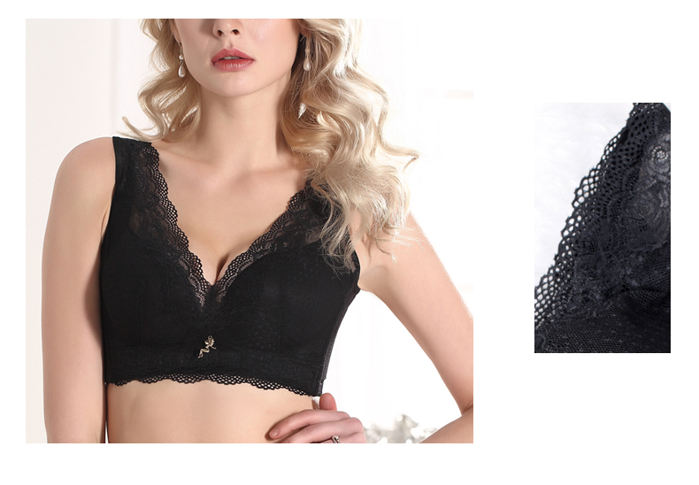 Avisley Lace không có vòng ngực thép tập hợp sâu v vẻ đẹp gợi cảm nhận lại áo ngực trong đồ lót mùa hè - Áo ngực không dây đồ lót calvin klein nữ chính hãng