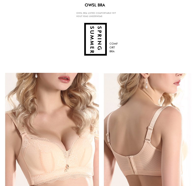 Avisley Lace không có vòng ngực thép tập hợp sâu v vẻ đẹp gợi cảm nhận lại áo ngực trong đồ lót mùa hè - Áo ngực không dây đồ lót calvin klein nữ chính hãng