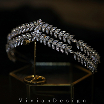 Shop owner recommended ~ Korean style new bride headdress crown hair jewelry Palace luxury atmosphere flash makeup headdress