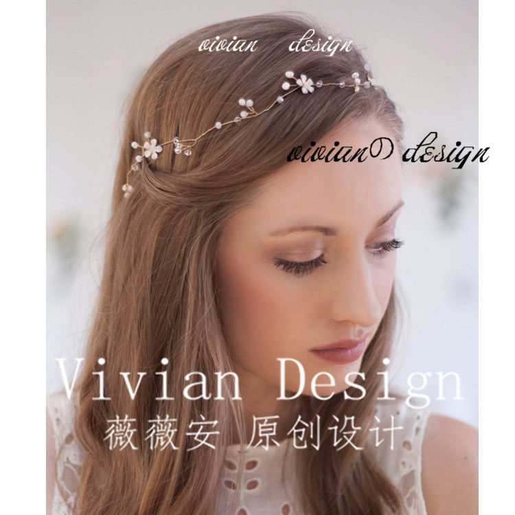 Imported European and American Mori series pure handmade sweet and bridal bridesmaid flower boy photography hair with head ring headwear dresses accessories