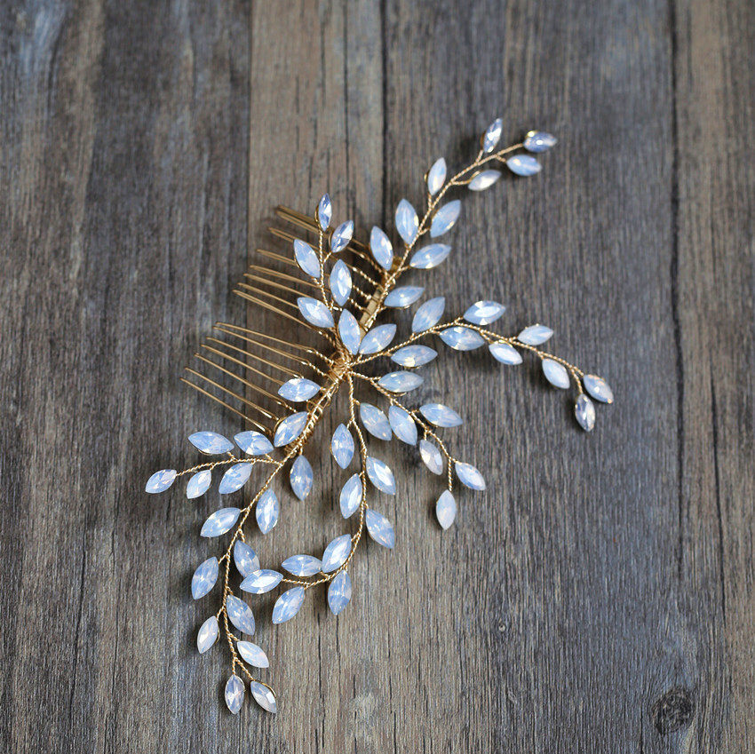 Wei Weian designs meritocratic Korean-style high-end high-quality bridal hairstyle Comb Protein Drill Vine big hair comb DB1