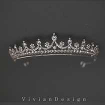 New bride Crown childrens performance birthday headgear Guo Biting star with rhinestone headband crown