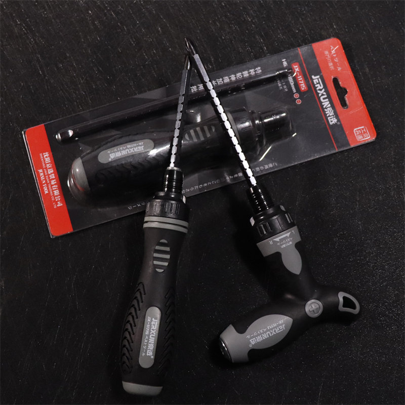 Kyopick ratchet telescopic dual-use screwdriver cross-batch head multifunction home flat-head screwdriver strong magnetic screw driver