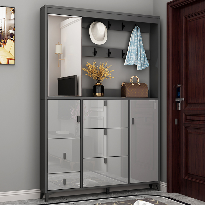 Light luxury ultra-thin shoe cabinet home door flip bucket shoe rack simple modern entrance integrated storage foyer cabinet small apartment