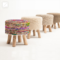 Gree House Home Imported low stool Coffee table side Pier Ottoman Ottoman changing shoe stool sofa pier stool low Pier round stool
