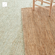 Original imported hand-woven jute carpet living room tea table blanket summer cool carpet bedside blanket easy to take care