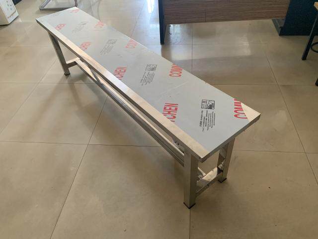 Stainless steel bench bathroom dressing room leisure rest bench hospital workshop stainless steel long stool changing shoe stool