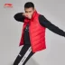 Li Ning down vest nam 2018 mùa đông áo sơ mi cổ áo cổ áo nam bình thường ngỗng xuống thể thao AMRN033 - Áo thể thao áo khoác gym nữ Áo thể thao