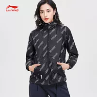 Mẫu áo gió nữ Li Ning 2019 mẫu mùa xuân in thời trang áo gió cách gió hoang dã cặp đôi AFDP014 - Áo gió thể thao áo khoác gió nữ cao cấp