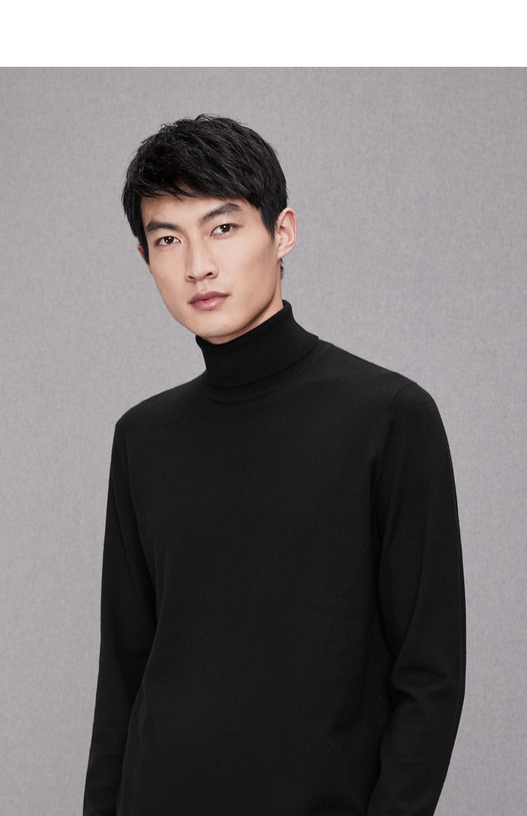 Áo len cổ lọ tay dài cổ cao của HLA / Haicang 2018 shop áo khoác nam