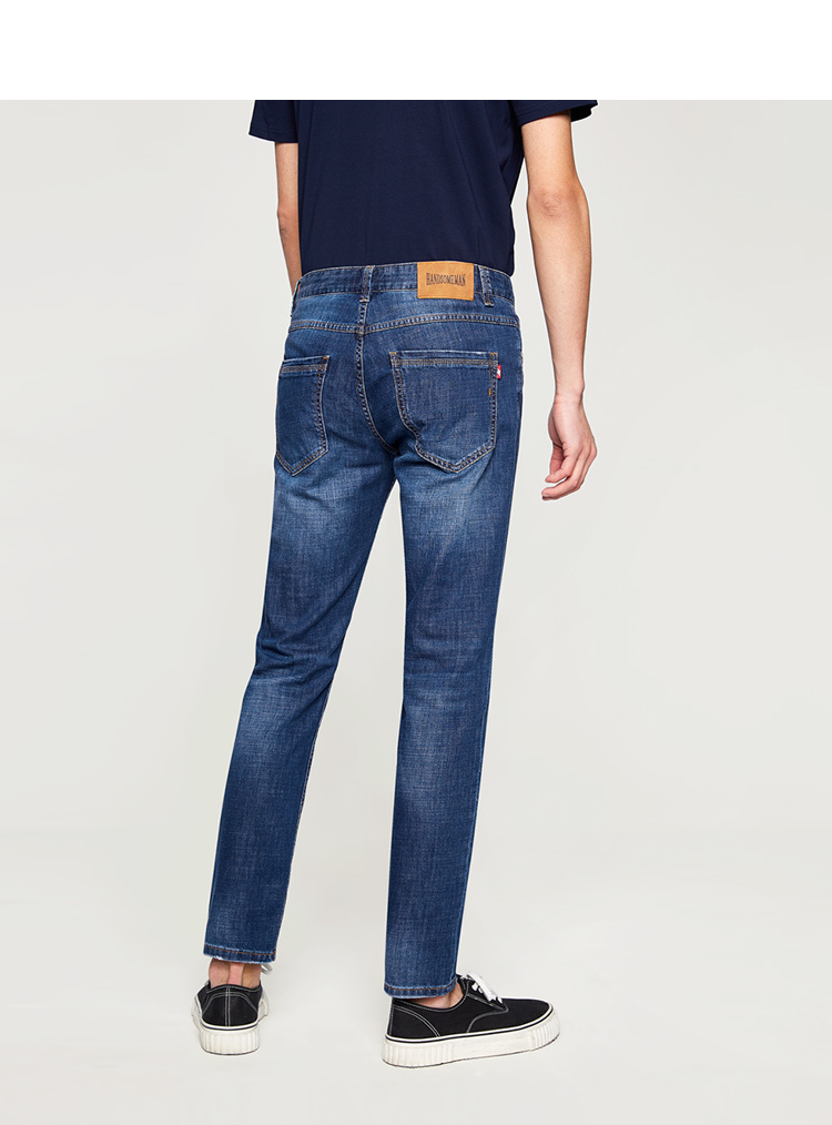 HLA Haishu Nhà Net Màu Straight Jeans 2018 Mùa Xuân Mèo Mới Trung-Tăng Denim Quần Nam quần giữ nhiệt nam