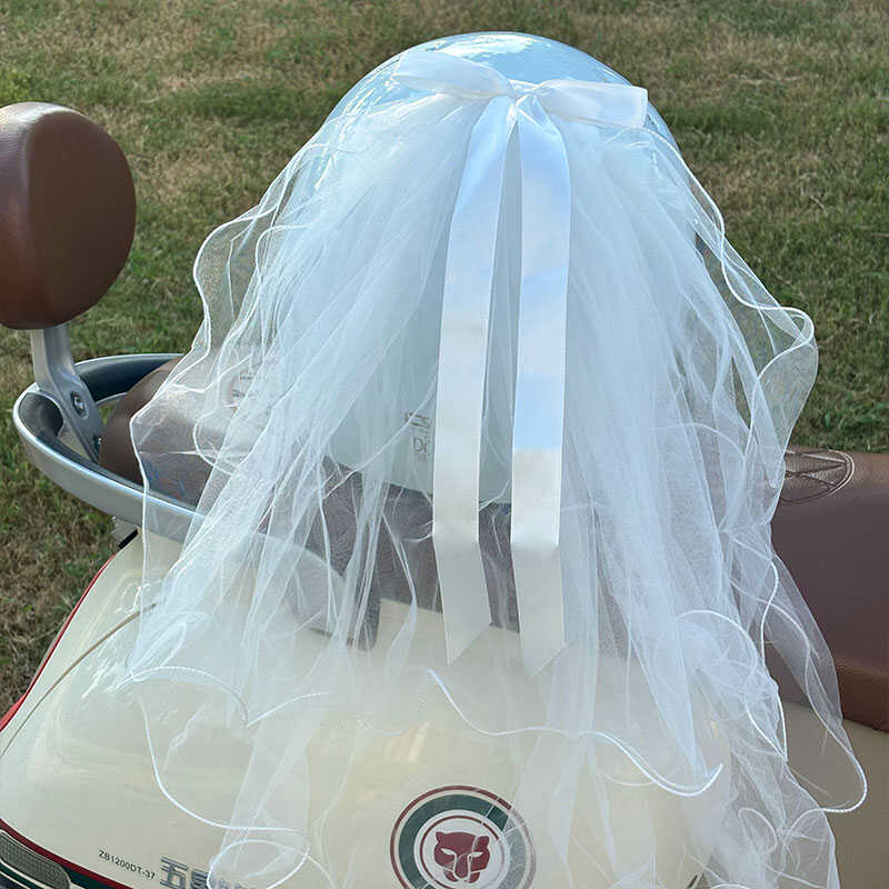 brides veil for motorcycle helmet Bridal Decoration Creative Women Helmet Accessories Detachable Helmet Bow Knot Skiing Bicycle : Automotive Easy to wear and ultra stylish Crafting a Bike Helmet Wedding