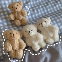 Home7city Soft Cute Cute Face Red Small Bear Pendant Doll Gift Paparazzi Button to hang up Teenage Girl Hearts