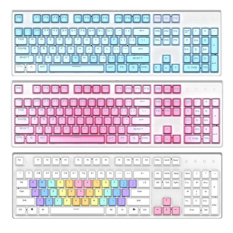 akko Logitech IKBC cherry cherry mechanical keyboard keycap 104 keys 87 keys ABS material PBT sublimation electroplating steampunk retro round color matching two-color 37 keys 1