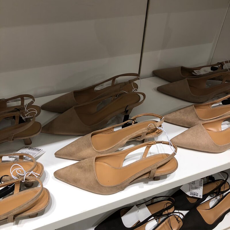H Brand Genuine Women's Shoes from the Store, New Summer Collection, Versatile Women's Shoes, Kitten Heel Slingback Shoes 1338633