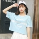Bạn gái mùa hè phong cách Hồng Kông ngắn tay chic hoạt hình in ấn phong cách Harajuku nữ sinh viên chạm đáy áo thun rộng rãi hoang dã áo phông trắng