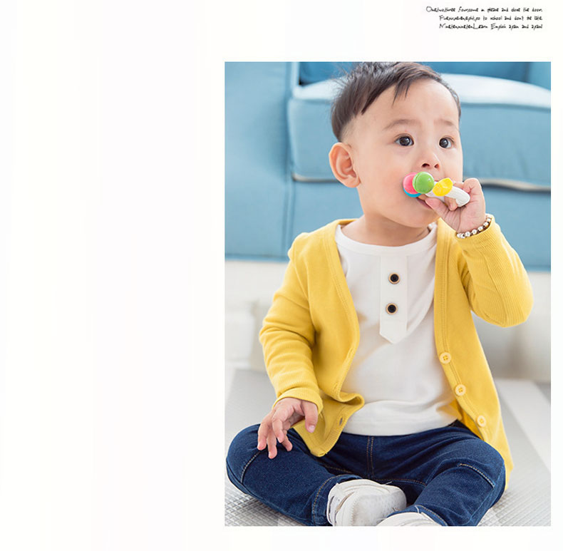 Quần áo sơ sinh cho bé sơ mi cardigan đầu thu nam nữ áo len trẻ em áo mỏng mùa xuân 0-3 tuổi - Áo khoác áo chống nắng bé gái cao cấp