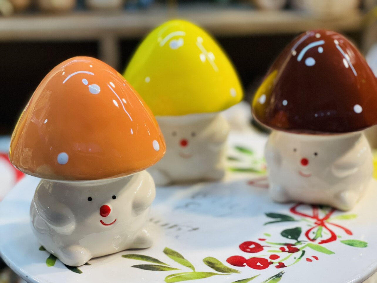 Ceramic Mushroom Piggy Bank Water Bottle Holder Real Shooting Clearance Brand Loss-Based Drilling Special New Products The Treasure of the Town Store