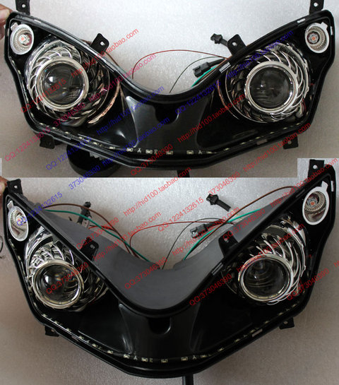 Lifan Xunlong Horizon Xe thể thao Xe máy Đèn pha đôi Ánh sáng ống kính Xenon Đèn nóng Bánh xe Thiên thần Mắt quỷ đèn pha xe máy wave alpha