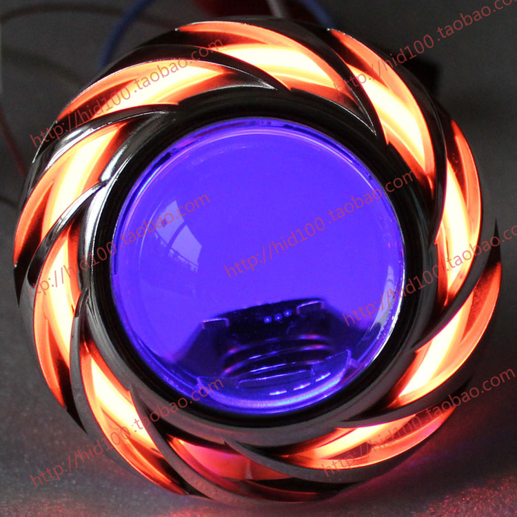 Xe máy đôi ống kính xenon ánh sáng ma quỷ mắt ống kính động cơ mắt thiên thần 2.5 bánh xe nóng đèn xe wave rsx