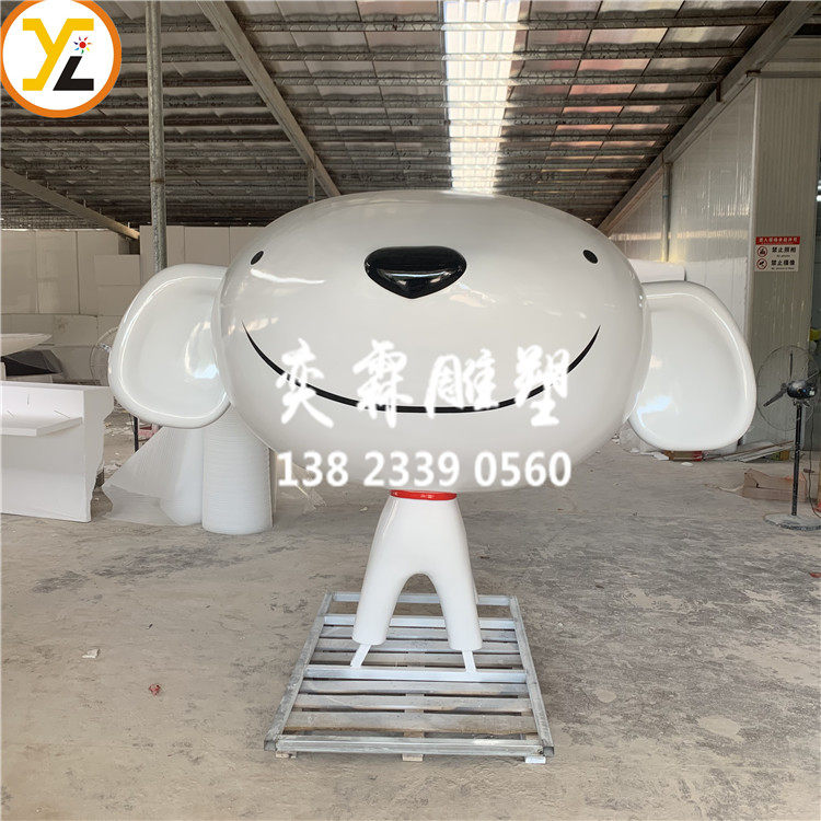 Fiberglass dog mascot doll resin animal dog sculpture shopping mall monopoly door counter image ornament