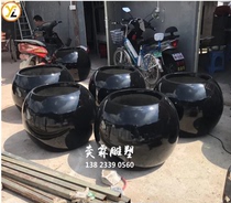 Large GRP Round Florator Flower Cylinder Real Estate Greening Flower Bowl Square Commercial Beauty Chen Resin Flower Pot