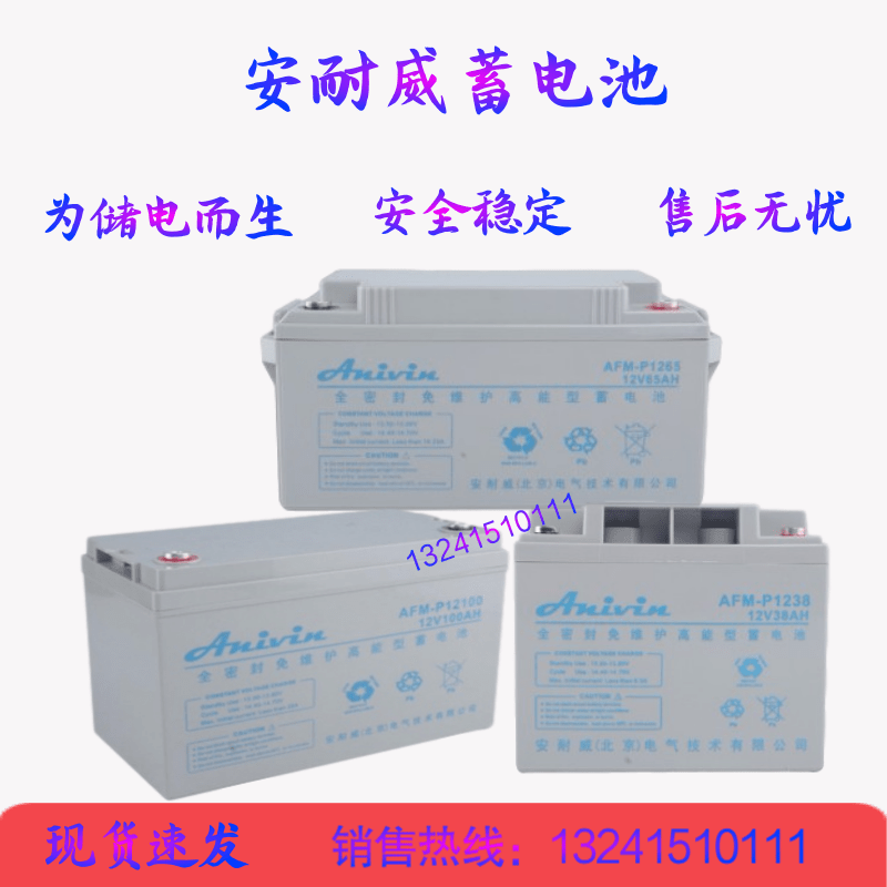 Anway battery 12v65ah24AH12V38ah DC screen AFM-P12100ahEPSUPS battery pack