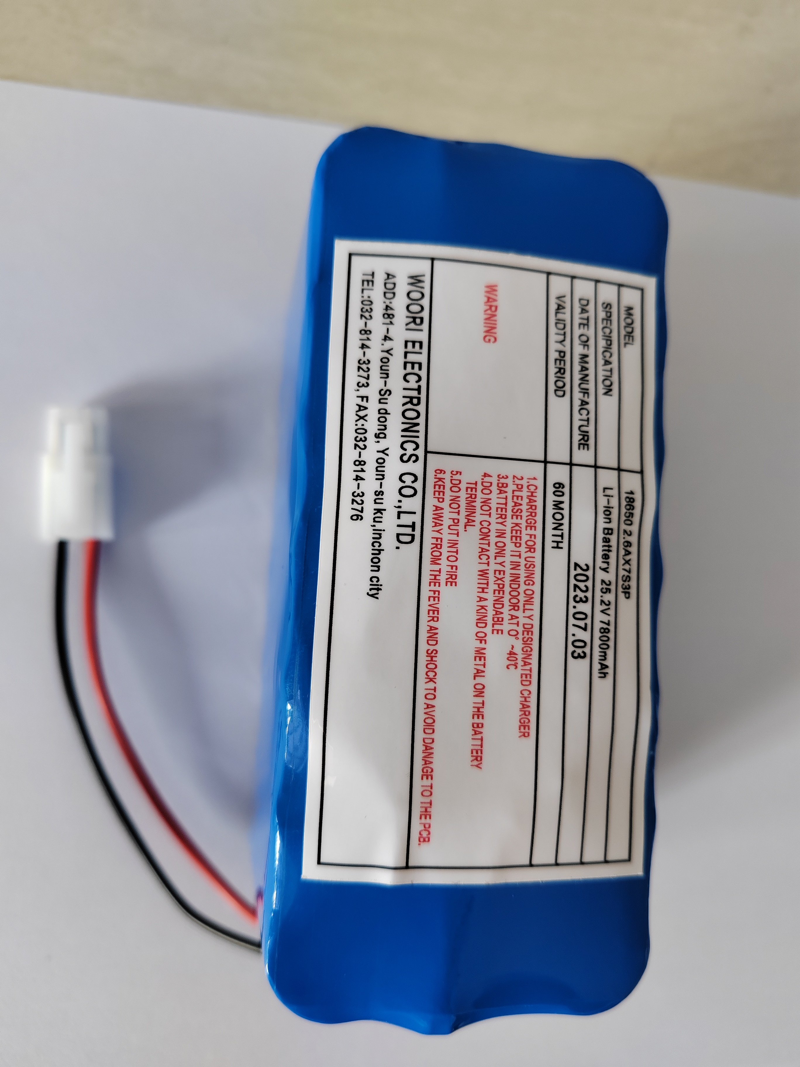 18650 2 6A-7S3P Li-ion Battery25 2V7800mAh High capacity rechargeable lithium battery