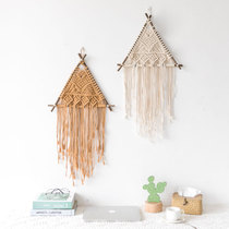 A Ying Nordic branch woven hanging warm wall dining table Bedroom bedside ins background wall decoration pendant