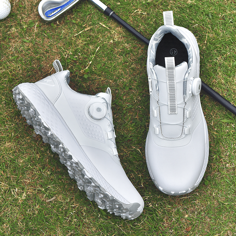 Korean New Golf Shoes for Women, Golf Tennis Shoes with Spikes, Non-Slip, Waterproof, Outdoor Sports Shoes, Comfortable Training Shoes