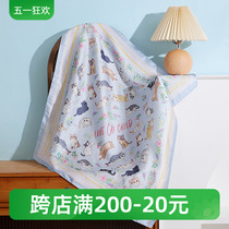 Adoption House original meow to run silk scarves spring autumn 100 hitch Temperament Printed scarves with beauty and gifts
