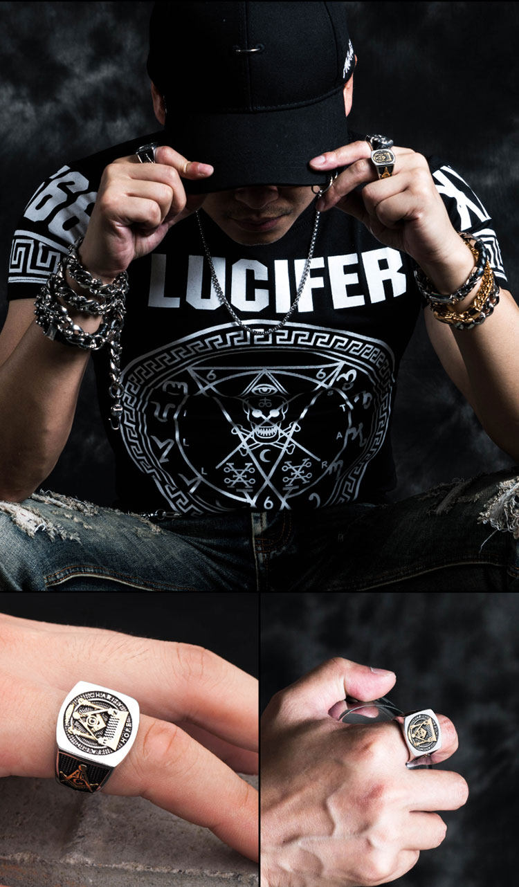 Bague homme GOTHICLOLITA en Acier au titane - Ref 3086994 Image 7