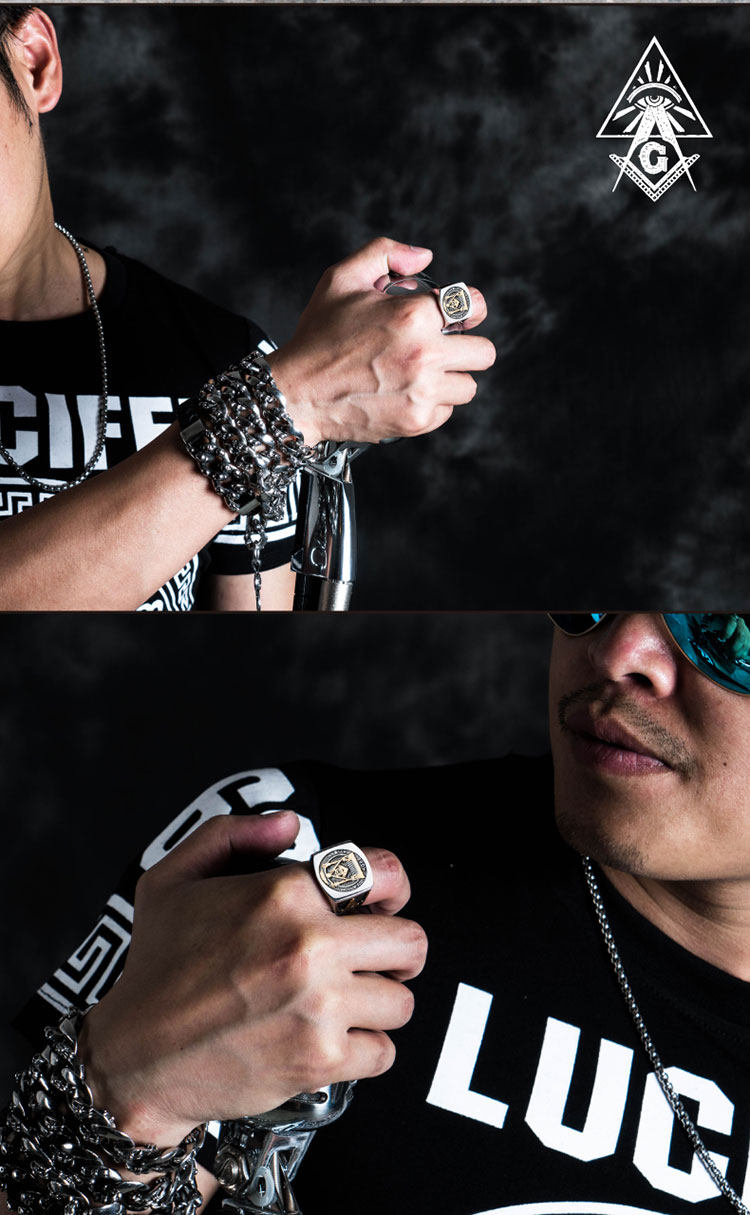 Bague homme GOTHICLOLITA en Acier au titane - Ref 3086994 Image 12